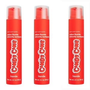 Hismile Candy Cane Flavored Fluoride Toothpaste -  3 Pack